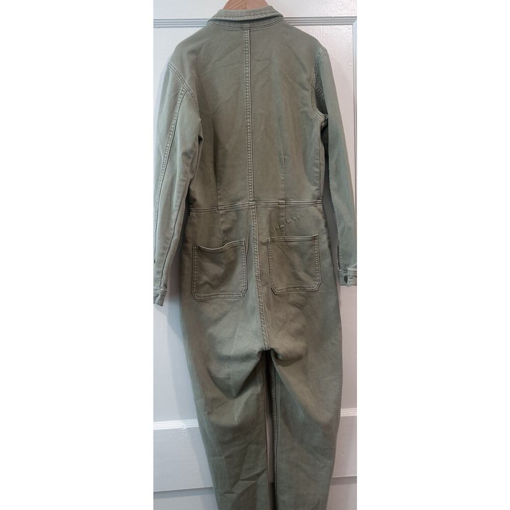 Free People Olive Utility Zip-Front Jumpsuit - Picture 12 of 16